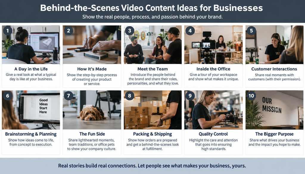 Behind the Scenes Video Content Ideas for Businesses