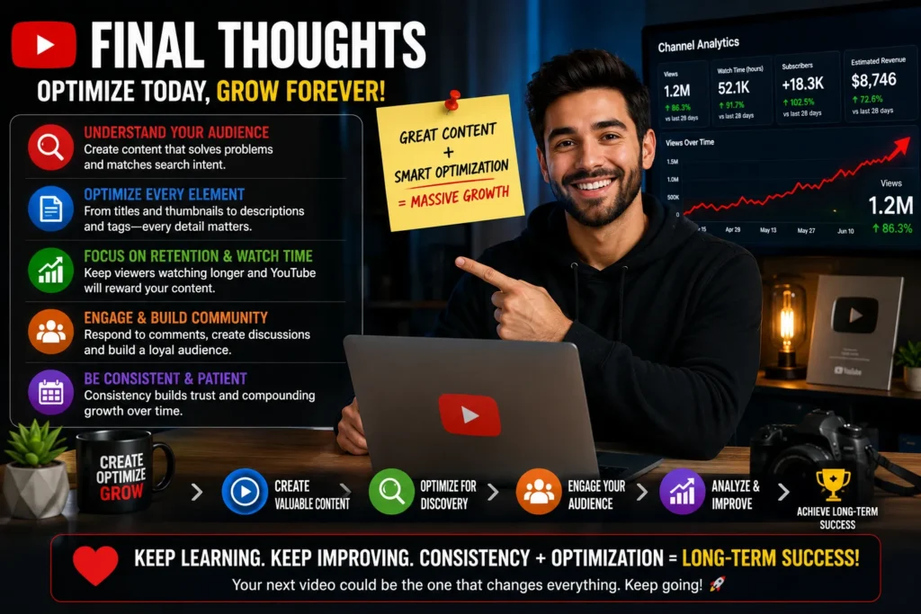 Final Thoughts on YouTube SEO and Video Optimization for Long Term Growth