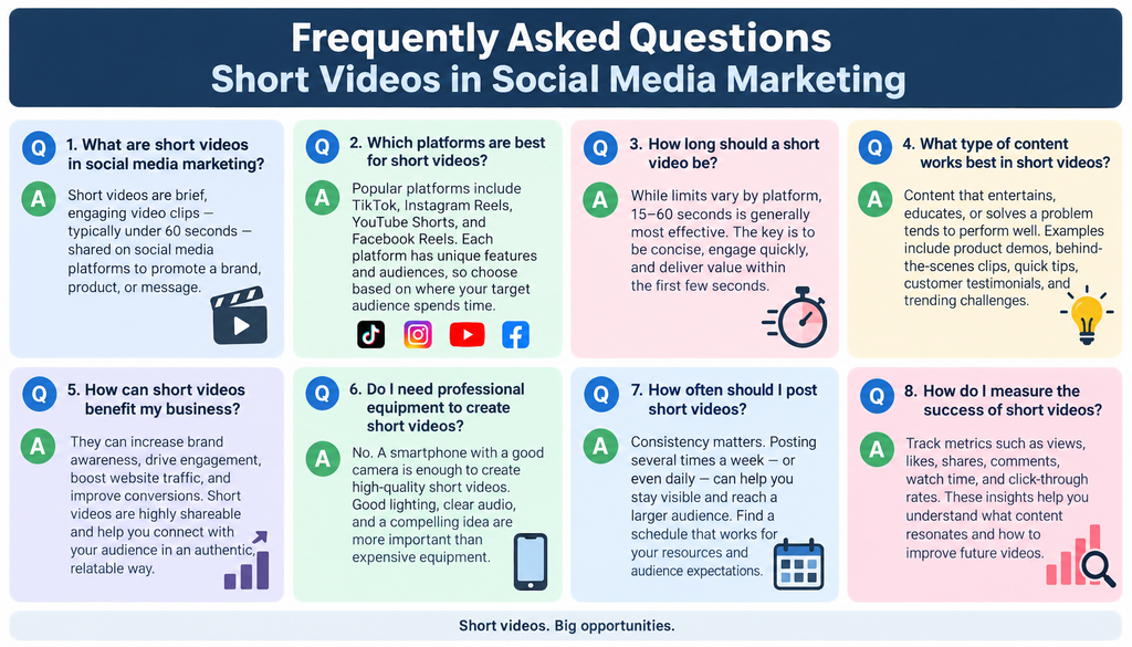 Frequently Asked Questions Short Videos in Social Media Marketing