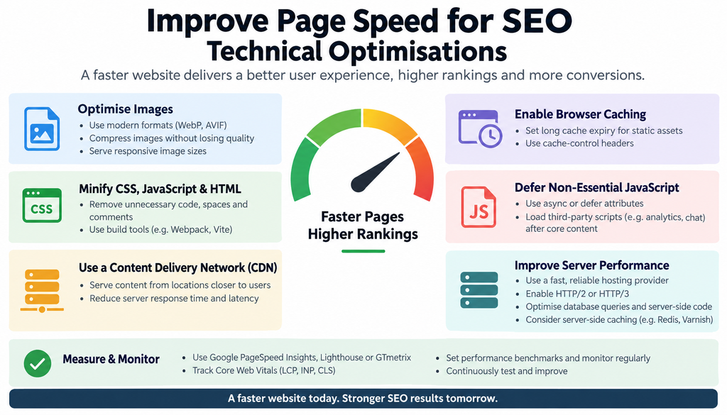Improve Page Speed for SEO Technical Optimisations
