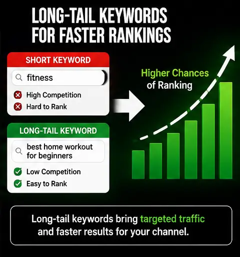 Long Tail Keywords for Faster Rankings Infographic
