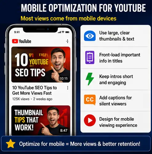 Mobile Optimization for YouTube Videos Infographic