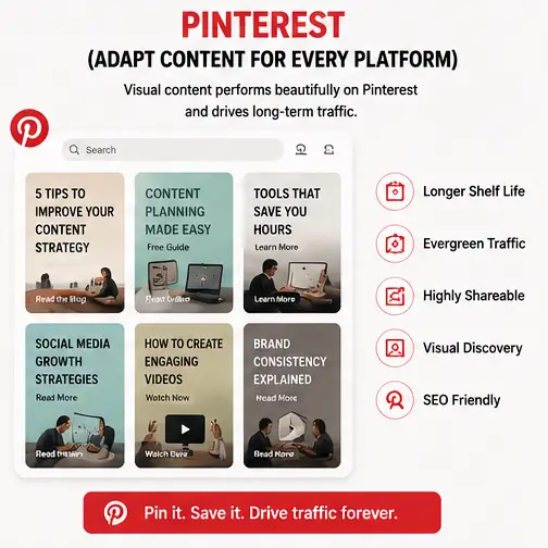 Pinterest content repurposing strategy using video content and visual marketing