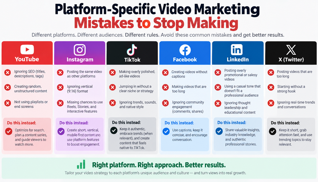 Platform Specific Video Marketing Mistakes to Stop Making