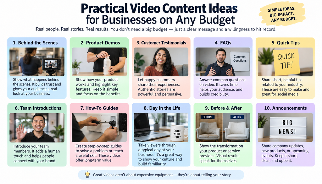 Practical Video Content Ideas for Businesses on Any Budget
