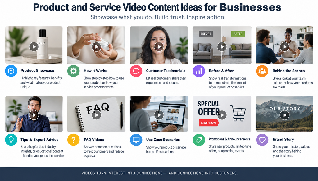 Product and Service Video Content Ideas for Businesses