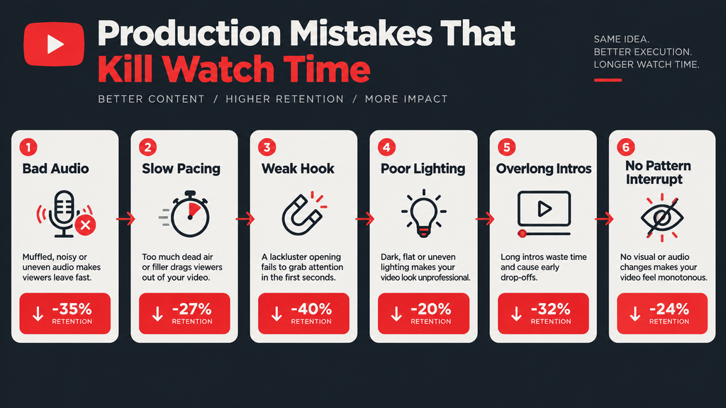 Production Mistakes That Kill Watch Time