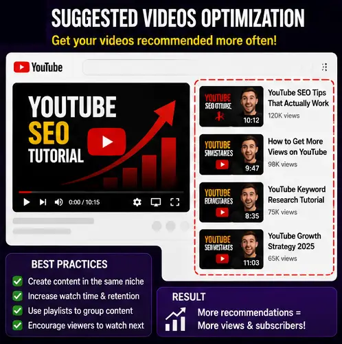 Suggested Videos Optimization Infographic