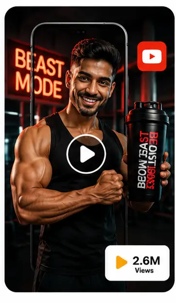 Tasknestly viral video services Beast Mode Fitness fitness influencer project