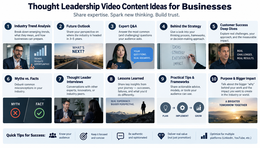 Thought Leadership Video Content Ideas for Businesses