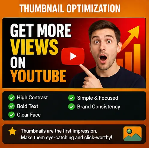 Thumbnail Optimization for More Views Infographic