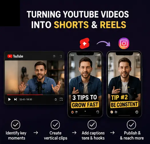 Turning YouTube videos into Shorts and Instagram Reels