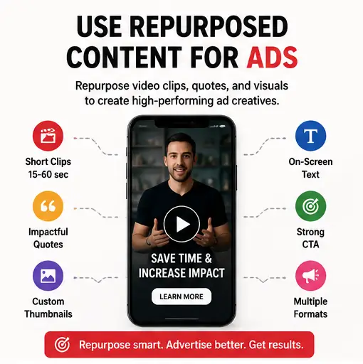 Using repurposed video content for social media and digital advertising campaigns