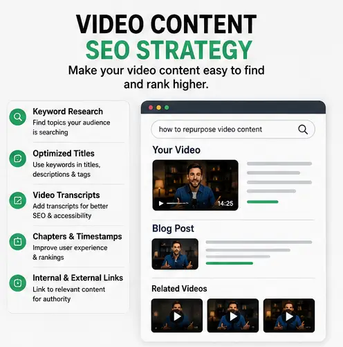 Video content SEO strategy for rankings and visibility