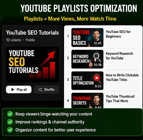 YouTube Playlists Optimization Infographic