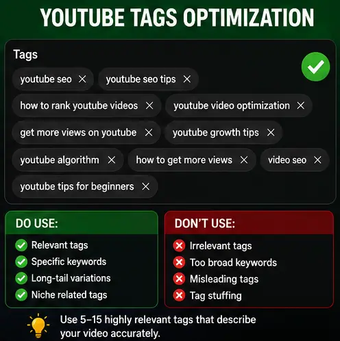 YouTube Tags Optimization Infographic