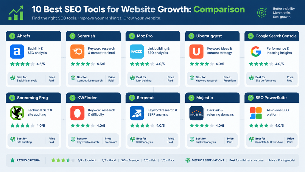 10 Best SEO Tools for Website Growth Comparison (2)