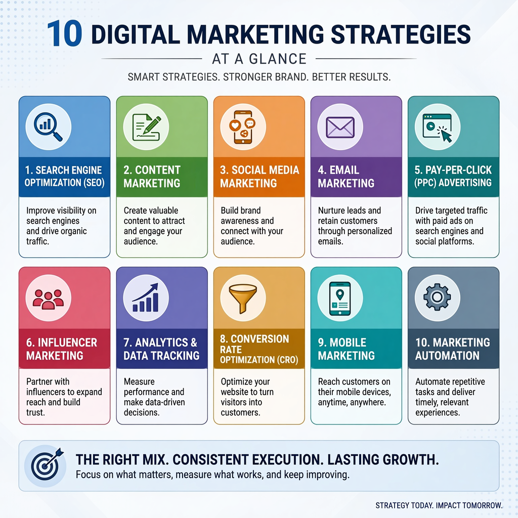 10 Digital Marketing Strategies at a Glance