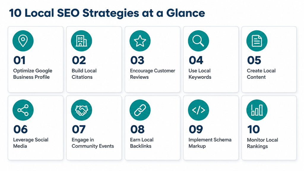 10 Local SEO Strategies at a Glance