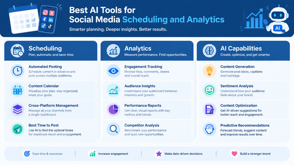 Best AI Tools for Social Media Scheduling and Analytics