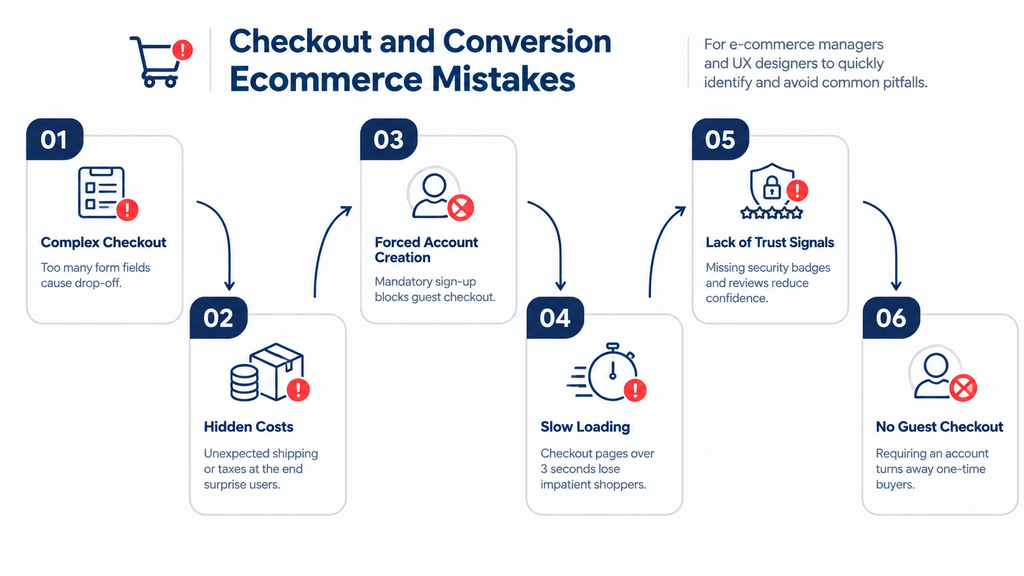 Checkout and Conversion Ecommerce Mistakes