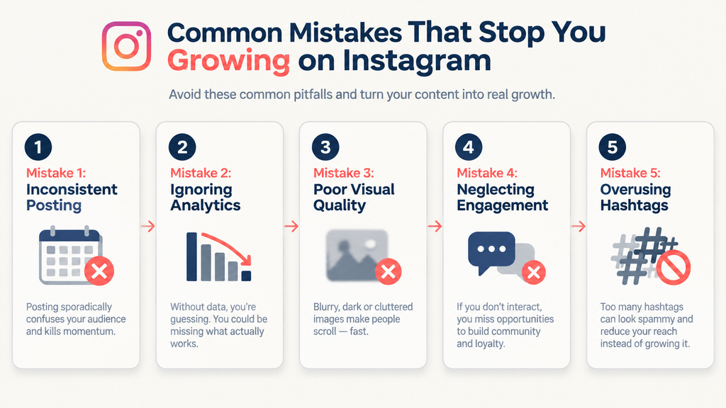 Common Mistakes That Stop You Growing on Instagram