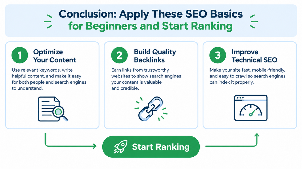 Conclusion Apply These SEO Basics for Beginners and Start Ranking
