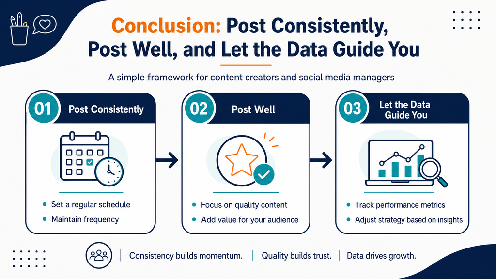 Conclusion Post Consistently, Post Well, and Let the Data Guide You
