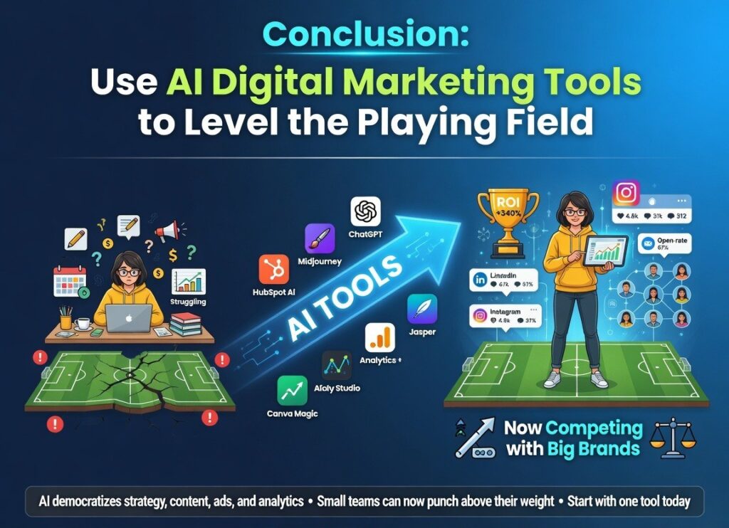 Conclusion Use AI Digital Marketing Tools to Level the Playing Field