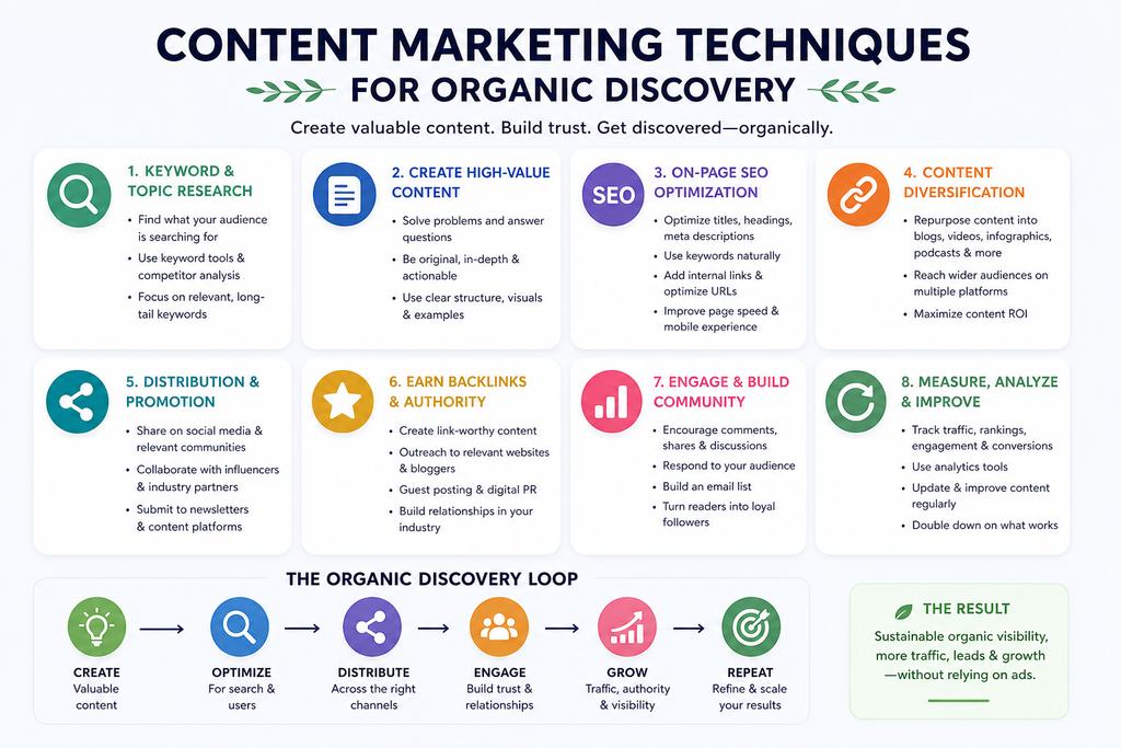Content Marketing Techniques for Organic Discovery