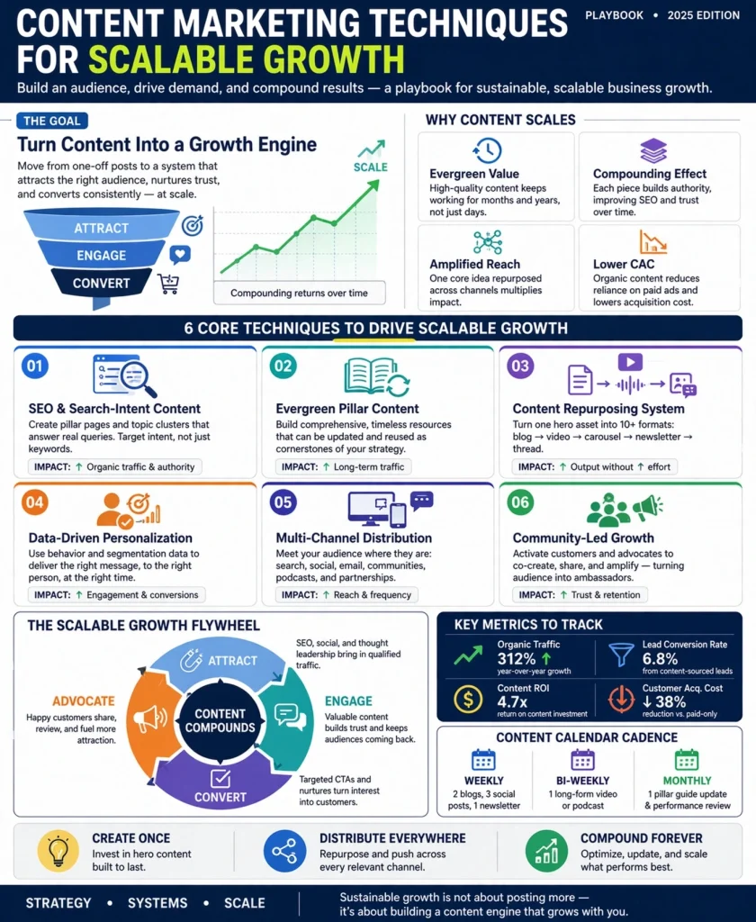 Content Marketing Techniques for Scalable Growth