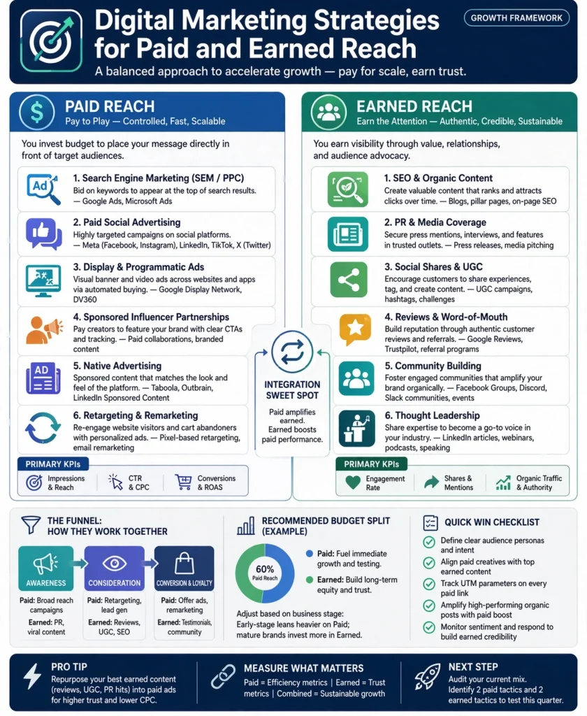 Digital Marketing Strategies for Paid and Earned Reach
