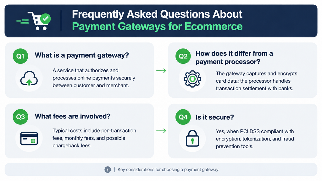 Frequently Asked Questions About Payment Gateways for Ecommerce