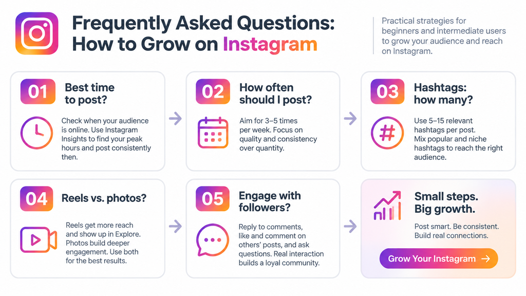 Frequently Asked Questions How to Grow on Instagram