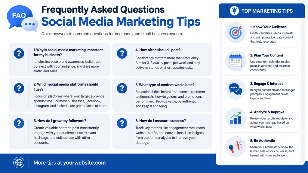 Frequently Asked Questions Social Media Marketing Tips