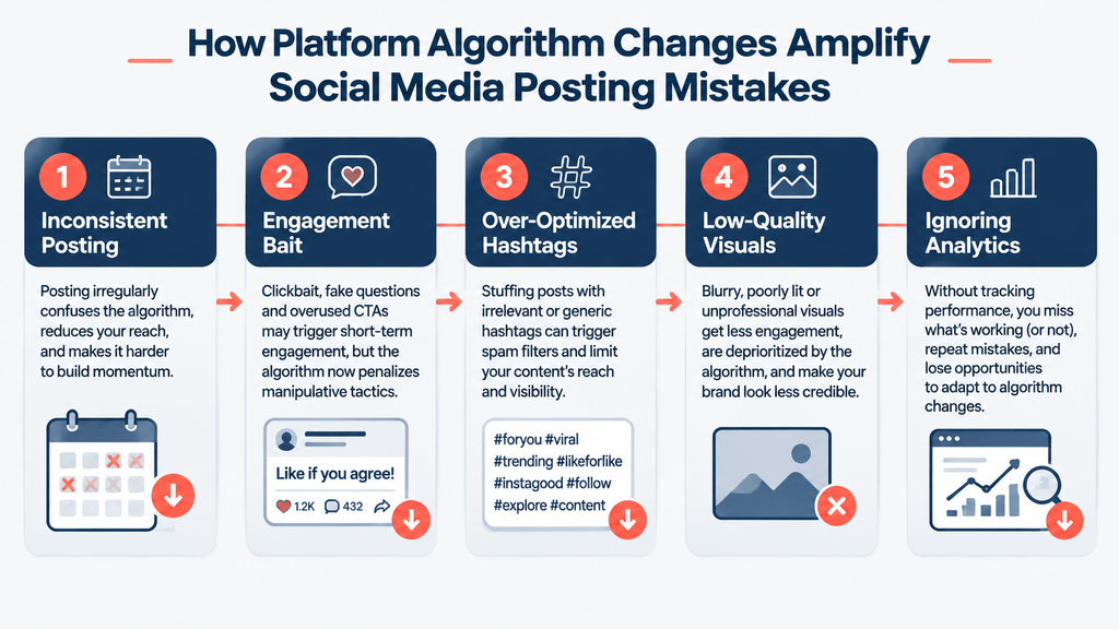 How Platform Algorithm Changes Amplify Social Media Posting Mistakes
