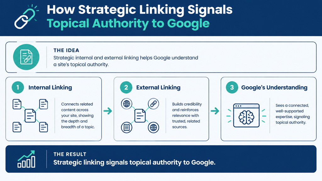 How Strategic Linking Signals Topical Authority to Google