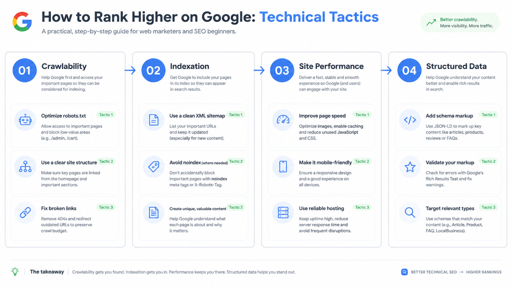 How to Rank Higher on Google Technical Tactics