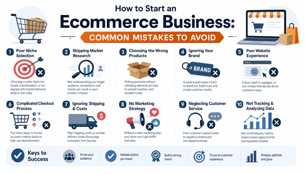 How to Start an Ecommerce Business Common Mistakes to Avoid