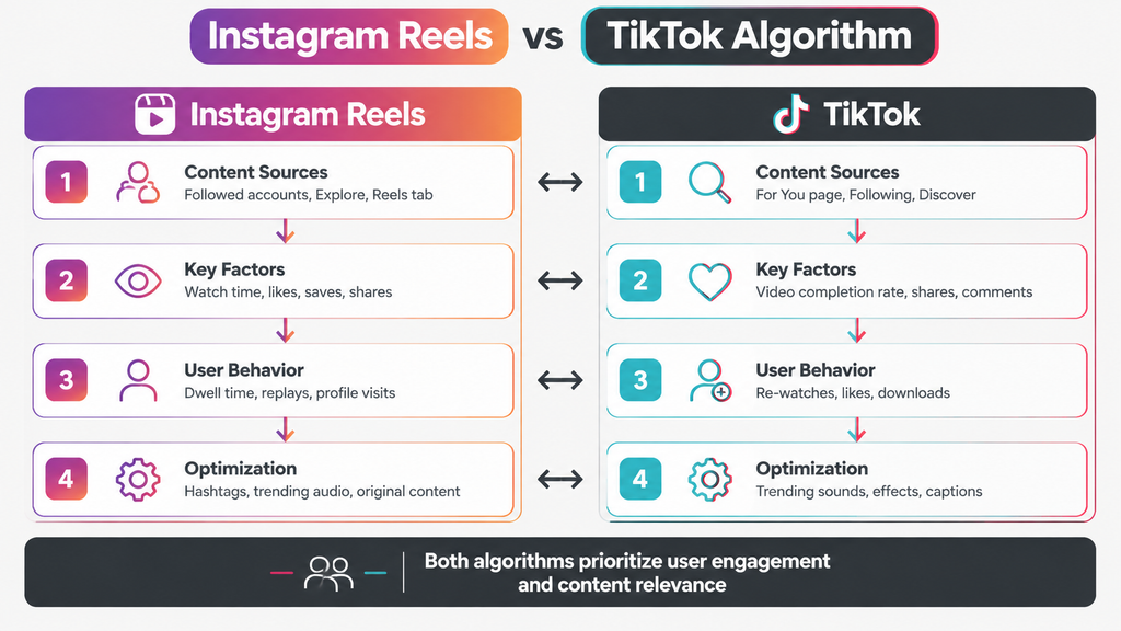 Instagram Reels vs TikTok Algorithm Comparison