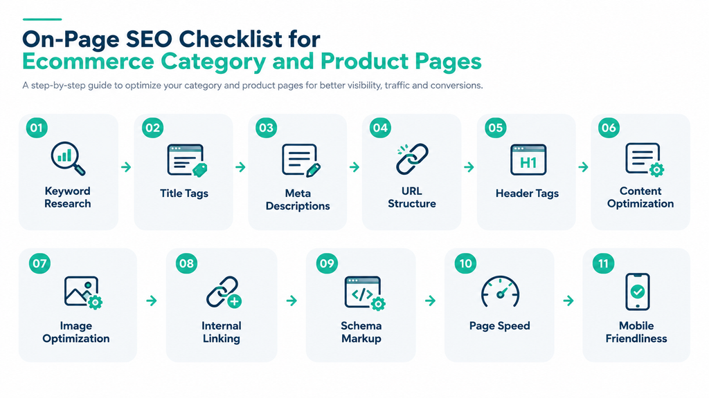 On Page SEO Checklist for Ecommerce Category and Product Pages