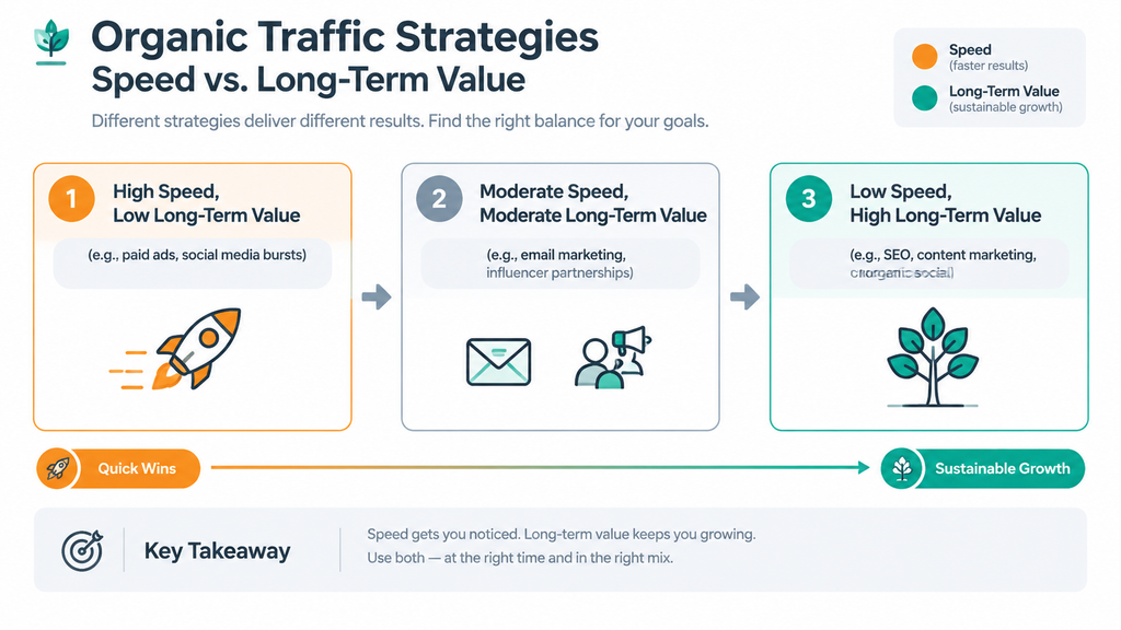 Organic Traffic Strategies Speed vs Long Term Value