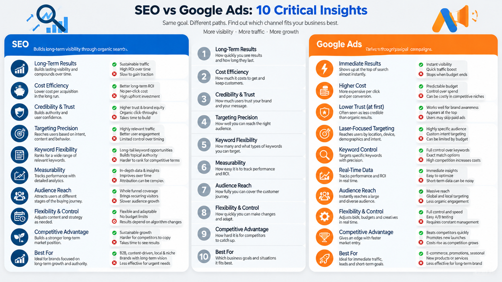 SEO vs Google Ads 10 Critical Insights
