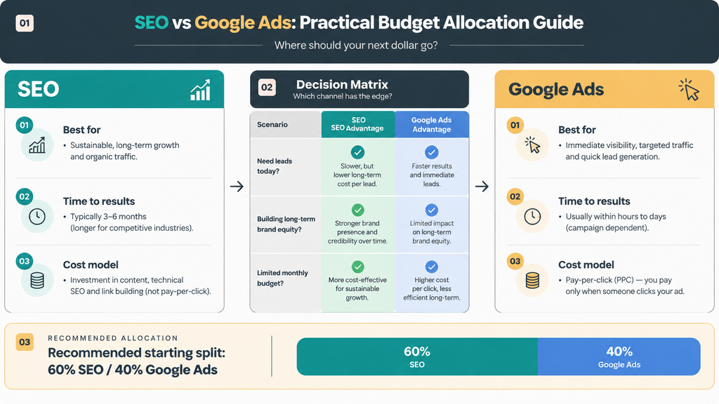 SEO vs Google Ads Practical Budget Allocation Guide