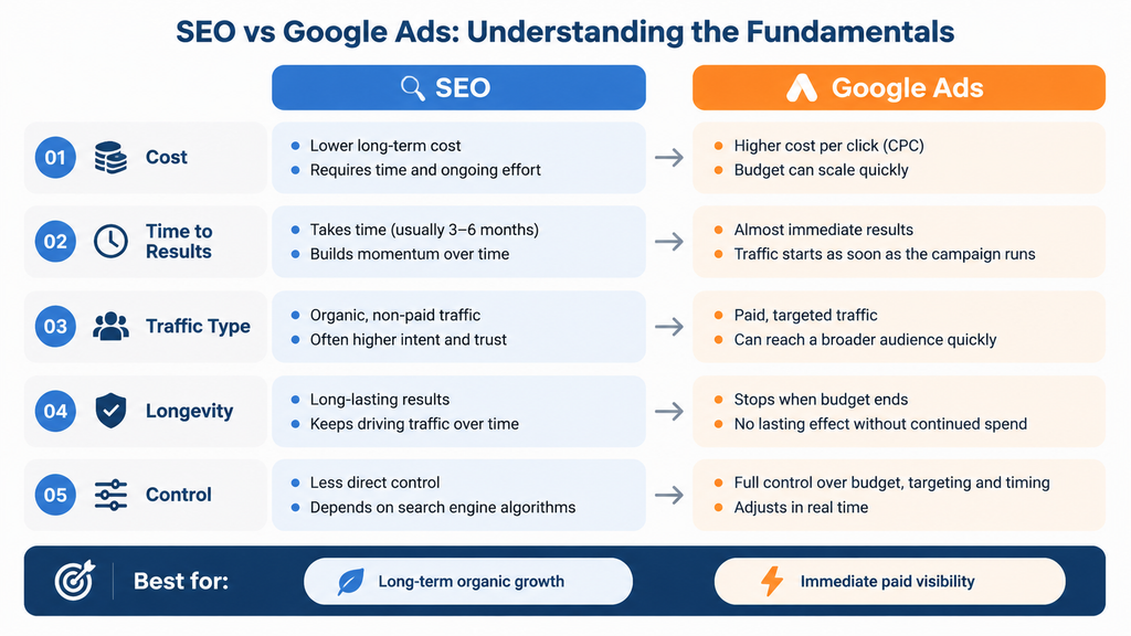 SEO vs Google Ads Understanding the Fundamentals