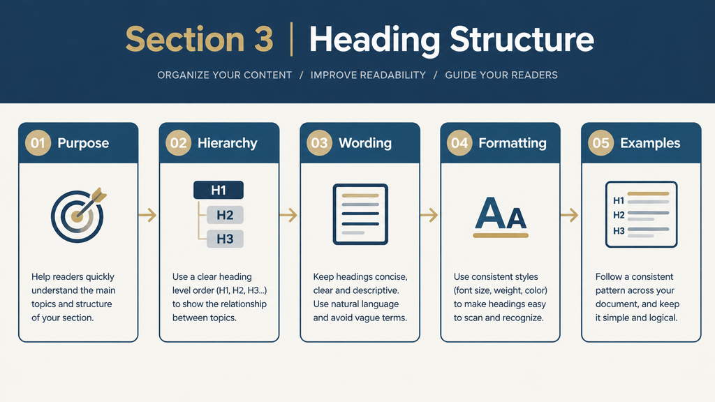 Section 3 Heading Structure