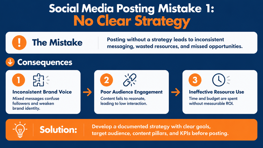 Social Media Posting Mistake 1 No Clear Strategy
