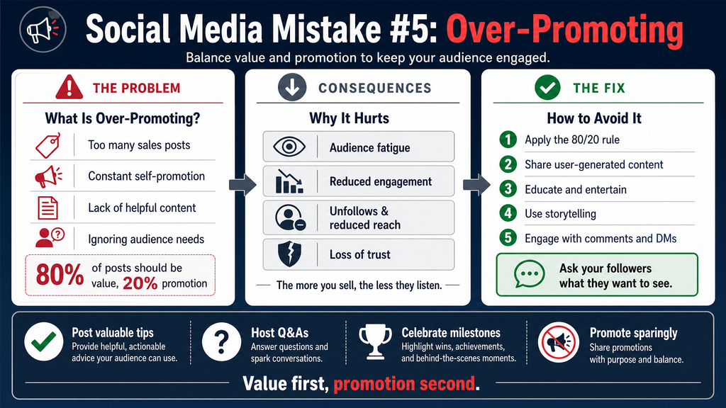 Social Media Posting Mistake 5 Over Promoting
