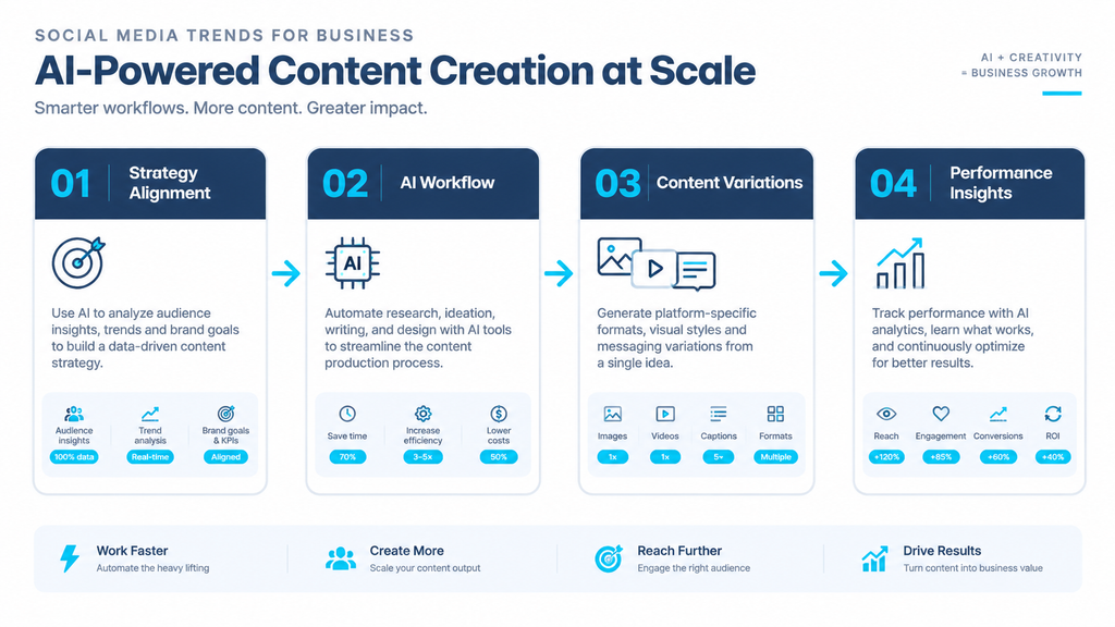 Social Media Trends for Business AI Powered Content Creation at Scale