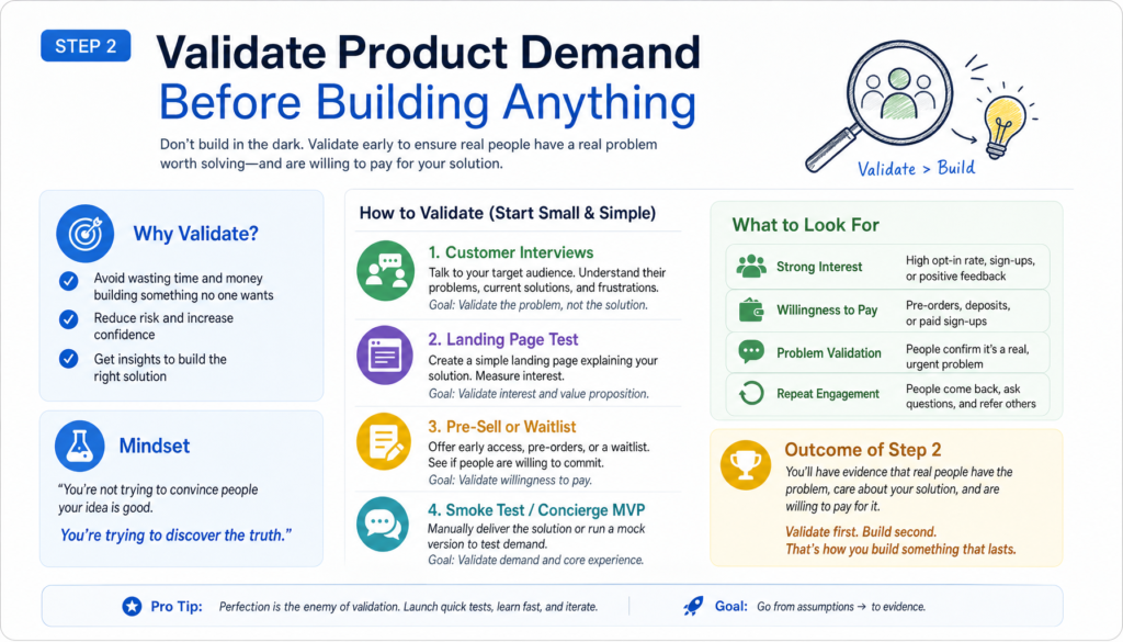 Step 2 Validate Product Demand Before Building Anything